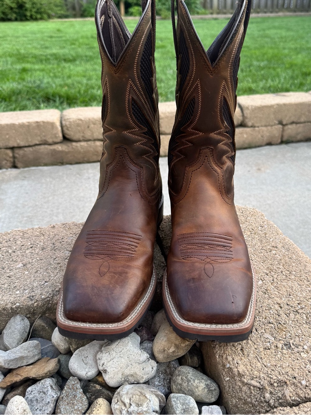 Ariat Heritage VentTEK Cowboy Boots Mens 9D Brown Leather